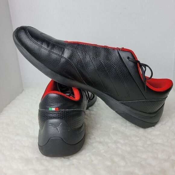 Puma Scuderia Ferrari Kart Cat III Mens Size 13 Sneaker  Black Red Shoes - Picture 7 of 10
